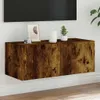 vidaXL TV-Wandschrank mit LED-Leuchten Räuchereiche Produktbild-Vorschau 2