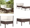 vidaXL 2 tlg. Garten Lounge Set mit Auflagen Poly Rattan Produktbild-Vorschau 1
