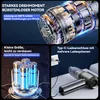 Collage of marketing images highlighting features of a cordless vacuum cleaner. Produktbild-Vorschau