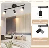 ZMH LED Plafonnier Spot de plafond à 3 flammes Salon Noir Voir les images du produit 2