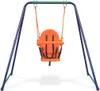 vidaXL 2-in-1 Einzelschaukel und Babyschaukel Orange Produktbild-Vorschau 5