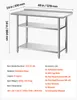 Stół roboczy VEVOR Gasto 1219 x 610 x 864 mm, stół ze stali Podgląd zdjęcia produktu 7