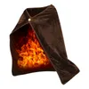 A brown heated shawl with a graphic of flames inside. Náhľad obrázku produktu
