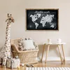 MuchoWow® Poster Weltkarte - Kreidetafel - Weiß 90x60 cm - Produktbild-Vorschau 7