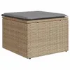 Sgabello da giardino con cuscino Beige 55x55x37 cm Poli Anteprima dell’immagine prodotto 1