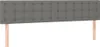 vidaXL LED čelná doska Tmavo šedá 200x5x78/88 cm Látka Náhľad obrázku produktu 4