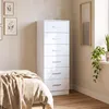 HOMCOM Kommode mit 6 Schubladen, 40 x 40 x 110 cm, Weiß in Produktbild-Vorschau 2
