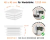 Lamellenstopfen für Vierkantrohr 40x40 mm Weiß 10 Stück Produktbild-Vorschau 2