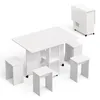 Mondeer Table à manger avec 4 tabourets Peu encombrante Voir les images du produit 3