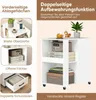 Noční stolek COSTWAY s kolečky, noční stolek se zásuvkami a Náhled obrázku produktu 6