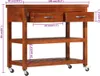 Carrello portavivande 100x48x89 cm in legno massiccio di Anteprima dell’immagine prodotto 7