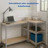 Kinzo Holzregal Edelstahl 5 Böden 750 kg 75 x 30 x 172 cm Produktbild-Vorschau 4
