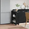 vidaXL Armadio con rotelle Nero 60x22x79 cm Materiale a Anteprima dell’immagine prodotto 3