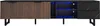 Armoire TV Sweiko de 200 cm, aspect marbre noir, portes en Voir les images du produit 12