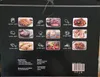 A black background with multiple images of food and cooking times/temperatures. Produktbild-Vorschau