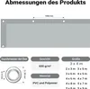 Lona de protección impermeable gris de Wiltec, lona Vista previa de la imagen del producto 3