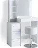 A white vanity table with a mirror and a stool against a white background. Náhled obrázku produktu