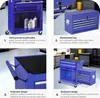 Vozík na nářadí s 10 přihrádkami - modrý Náhled obrázku produktu 5