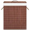 A brown bamboo laundry basket with a white lid and handles, shown against a white background. Náhľad obrázku produktu