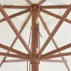 vidaXL Parasol avec mât en bois 350 cm blanc sable Voir les images du produit 4