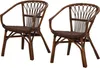 Kello | Esszimmerstühle 2er Set aus Rattan Braun Produktbild-Vorschau 1