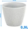 Květináč SPLOFY ECO WOOD 13 cm - barva: bílá ECO Voir les images du produit 4