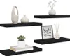 vidaXL Závesné police 4 ks čierne 60x23,5x3,8cm MDF Náhľad obrázku produktu 5