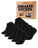 Sneaker Socken Herren Damen Baumwolle - 70102T Schwarz Produktbild-Vorschau 1