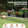 A planter stand with multiple planters filled with flowers and greenery, set up on a lawn. Produktbild-Vorschau