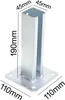 Aqbau® Pfostenträger für Zaunpfosten 50x50 zum aufschrauben Produktbild-Vorschau 2