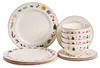 BELIANI Sada 12 kusů bílého porcelánového nádobí s glazurou Náhled obrázku produktu 1