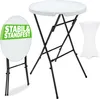 CASARIA® Stehtisch mit Husse Weiß 72 cm  Set Klappbar Produktbild-Vorschau 1