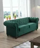 Easy4You Chesterfield Dunkelgrüner Plüsch Velvet 3-Sitzer Produktbild-Vorschau 3