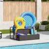 vidaXL Contenitore per piscina nero 110x100x57 cm Poly Anteprima dell’immagine prodotto 2