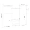 A diagram showing the dimensions and configuration of a telescopic clothing rack. Produktbild-Vorschau