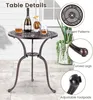 KOMFOTTEU Bistrotisch rund mit Schirmloch, Gartentisch aus Produktbild-Vorschau 5