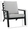 Loungesessel | Bezano | Mattschwarz / Creme | Aluminium | Produktbild-Vorschau 5