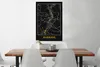 MuchoWow® Gerahmtes Poster Schwarz und Gold - Stadtplan - Produktbild-Vorschau 2