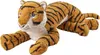 A plush tiger toy lying down on a white background. Podgląd zdjęcia produktu