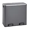 SVITA TM2X24 Poubelle grise 48 litres (2x24L) Poubelle à Voir les images du produit 1