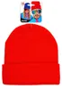 Rote Strickmütze Beanie uni in Wolloptik 80er Jahre Stil Produktbild-Vorschau 3