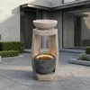 Flieks Gartenbrunnen mit Led und Zierbecken, Zimmerbrunnen Produktbild-Vorschau 3