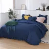 marineblaue gesteppte doppelseitige Bettdecke 140x200CM Produktbild-Vorschau 7