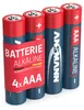ANSMANN 4x AAA Micro Batterie Alkaline / LR03 Produktbild-Vorschau 1