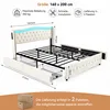 OYAJIA Polsterbett 160x200cm mit LED, Doppelbett mit 4 Produktbild-Vorschau 9