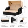 Mucola Fauteuil-cabine de plage en rotin Lit de bronzage Voir les images du produit 12