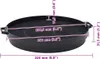A diagram showing the dimensions of a carbon filter for a range hood. Voir les images du produit