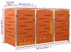 Mülltonnenbox Für 276,5X77,5X112,5 Cm Edelstahl: orange / 3 Produktbild-Vorschau 8