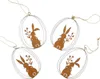 4x Dekohänger "Osterhase" aus Metall in Rost Optik, 10 x 14 Produktbild-Vorschau 2