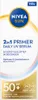 Product packaging for Nivea Sun 2In1 Primer Daily UV Serum. Produktbild-Vorschau